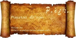 Pusztai Áron névjegykártya
